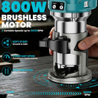Cordless Compact Router Compatible With Makita 18v Battery bare Tool 