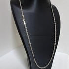 10k White Gold Rope Chain Necklace With Lobster Clasp  2 4 Mm  18     2 2 Grams