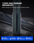 172pc Sae Thread Repair Kit Helicoil Drill Tap Insert Set 1 4-1 2