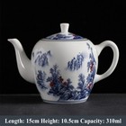 310ml 5 9  Old Pottery Clay Antique Blue And White Teapot Chinese Kungfu Tea Set