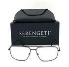 Serengeti Agostino 8828  Matte Black    Clear Lens 61mm Eyeglasses