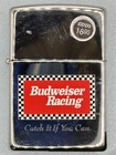 Vintage 1995 Budweiser Racing High Polish Chrome Zippo Lighter New