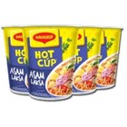 Maggi Hot Cup Asam Laksa Flavour - 58g X 6s Halal Food Malaysia Fast Instant 