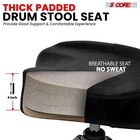5 Core Drum Throne 4  Padded Stool W Backrest Airlift Adjustable W 441lb Capcity