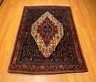4 X 5 Handmade Fine Quality Semi Antique Bidjar Rug  Natural Dye Soft Fine Wool