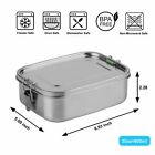 Stainless Steel Bento Lunch Box 800ml W divider 2 Compartments Eco   Recyclable 