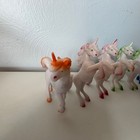 Vintage Style Unicorn Figurine Lot Of 7 Plastic Mythical Fantasy Toy Figures
