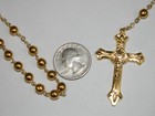 Gold Tone Rosary Mary Immaculate St Saint Mazenod Center Medal Inri Crucifix