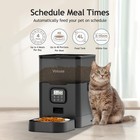 Voluas Automatic Cat Feeders - Pet Dry Food Dispenser With Timer  Automatic C   