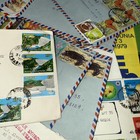 Lot Vintage Air Mail Envelopes From Malaysia To Usa With Used Stamps Ephemera