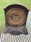 Antique University Of Pennsylvania Brass    Bookends Plaque Penn Vtg Doorstop