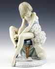 Lladro Figurine Can I Help  Ballet Ballerina Girl W  Cat  5689 Retired Mint Rare