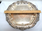 Vintage F b  Rogers Silver Company 14  Round Silver Plate Tray platter