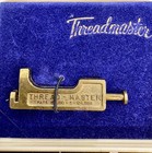 Vtg  Threadmaster Brass Auto Needle Threader W case   Insert Works 40 s-50 s