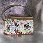 Dooney   Bourke Disney World Sketch Art Slim White Wallet Purse Wristlet