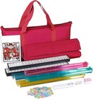 Full Size Mah Jongg Set  166 Tiles With All-in-one Pushers   Red Bag