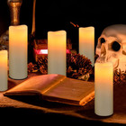 Flameless Led Candles Set Of 9 Real Wax Pillar Lights With Remote Timer 5 Colors