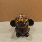 Vtg 1950s Barware Artmark Japan Ceramic Dachshund Dog Decanter  5 Shot Glasses