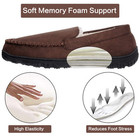Men s Comfort Moccasin Slippers With Fuzzy Fur Lining Microsued Indoor Outdoo   