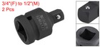 2pcs Impact Socket Adapter And Reducer 3 4  Female To 1 2  Male Cr-mo