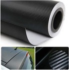 3d Carbon Fiber Film Twill Weave Vinyl Sheet Roll Wrap  12  X 60   Black  New
