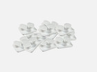 Amcon Contact Lenses Cases Flat Ribbed Extra Deep Well - White 12 Pack