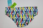 Speedo Eco Endurance Swim Brief Men s Size 32 Bright White Abstract Print Nwt