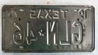 1970 Texas License Plates Pair