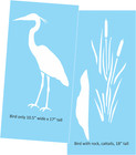 Stencil Joanie Great Blue Heron Wetland Marsh Bird 18  T  Cattail Cabin Diy Sign