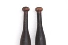 2 Pc Indian Washing Cloth Bat wand Vintage Wooden Hand Carved Collectible