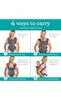 Infantino Flip Advanced 4-in-1 Carrier Ergonomic  Face-in Holds 8-32lbs grey New