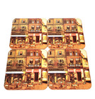 Vintage Coasters Set Of 4 French Scene Theme New No Box