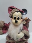 Vintage 1992 Christmas Mickey Fabric Mache Figurine 8inch