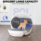 Automatic Cat Litter Box Self Cleaning Robot Odor Removal With App panel Control