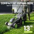 Steelite 13-inch 21v Cordless Lawn Mower With Brushless Motor   2x4 0ah Battery