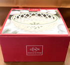 Lenox Holiday Christmas Open Weave Basket Serving Bowl New