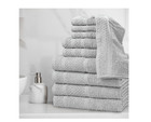 Mainstays 10 Piece Towel Set With Upgraded Softness   Durability  Grey