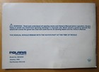 1992 Polaris Sl 650 Triple Jet Ski Watercraft Owners Safety   Maintenance Manual