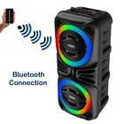 Portable Bluetooth Speaker Karaoke Function With Vhf Wireless Microphone