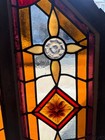 Pair Of Antique Victorian Stained Leaded Glass Window From Chicago Circa 1880
