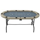 Poker Table Foldable  70  Oval Blackjack Casino Texas Holdem Poker Game Table