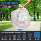 95 Trash Bags Heavy Duty   68 Trash Bags   Super Sizeable For Serious Garbage