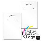 100 Add Your Logo Hanging Keyhole Jewelry Earring Display Cards Earring Card