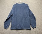 Izod Men s Pullover Sweater Large Blue 100  Cotton Long Sleeve Knit Round Neck