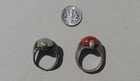 Two Old Antique African Rings With Agate Carnelian Cabochons Nigeria  5