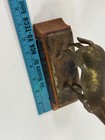 Vtg 1949 Metal Horse Equestrian Trophy Wood Base Pot Spelt Brass Copper
