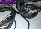 Mint In Box Addison Att 2 Vintage Stereo Headphone  boom Microphone Taiwan Made 