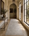 Fine Vintage Muted Distressed Area Rug 4x12 Traditional Hand-knotted Wool Carpet