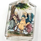 Vintage Chinese Reverse Painted Glass Handmade Snuff Bottle Men   Tree Scene