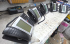 Lot Of 5 Used Mitel 5330e Ip Phones With Base Stands   Receiver  Stand   Phone